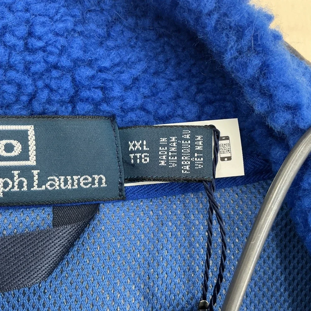 Polo Ralph Lauren Holi Sun Valley Fleece Jacket Mens XXL Blue Ski Graphic New